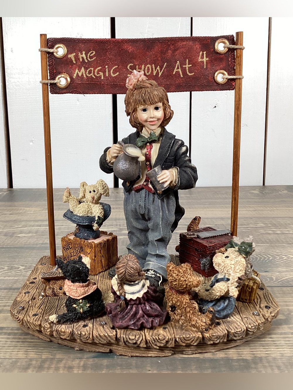 1997 Yesterdays Child Figurine Style #3518 The Amazing Bailey...Magic Show At 4